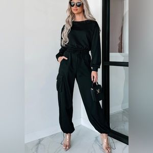 NWOT Nanamacs Long Sleeve Black Jumpsuit